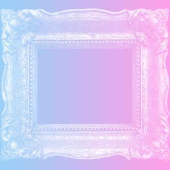 Square Background Frame Blue Pink Retro Design