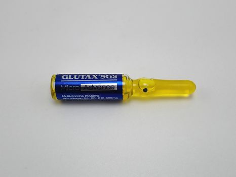 MANILA, PH - SEPT 25 - Glutax 5gs micro advance vial on September 25, 2020 in Manila, Philippines.