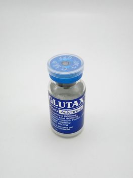 MANILA, PH - SEPT 25 - Glutax glutathione vial on September 25, 2020 in Manila, Philippines.