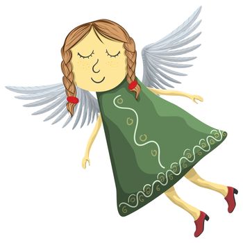 Fairy angel isolated on white background.