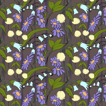 Beautiful seamless floral pattern. Flower vector background.