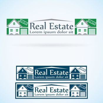 Real Estate vector logo design template color set. House abstract concept icon. Realty construction architecture symbol.