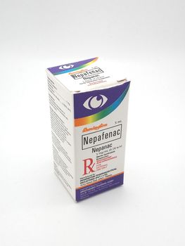 MANILA, PH - SEPT 25 - Nepafenac nepanac sterile opthalmic suspension drops box on September 25, 2020 in Manila, Philippines.