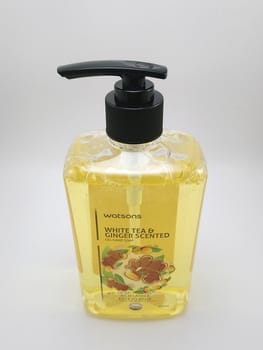 MANILA, PH - SEPT 25 - Watsons white tea and ginger scented gel liquid hand soap on September 25, 2020 in Manila, Philippines.