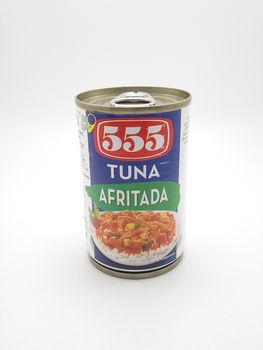 MANILA, PH - SEPT 25 - 555 tuna afritada can on September 25, 2020 in Manila, Philippines.