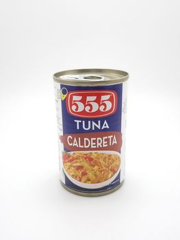 MANILA, PH - SEPT 25 - 555 tuna caldereta can on September 25, 2020 in Manila, Philippines.