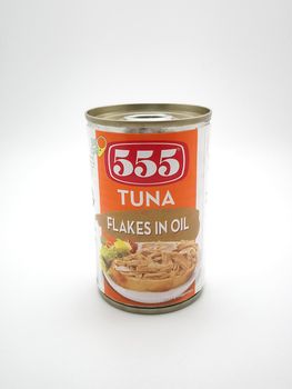 MANILA, PH - SEPT 25 - 555 tuna flakes in oil can on September 25, 2020 in Manila, Philippines.