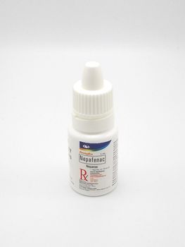 MANILA, PH - SEPT 25 - Nepafenac nepanac sterile opthalmic suspension drops bottle on September 25, 2020 in Manila, Philippines.