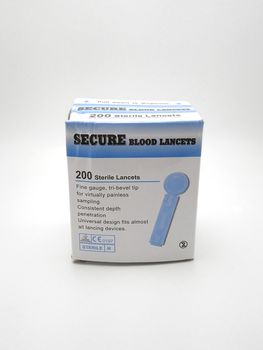 MANILA, PH - SEPT 25 - Secure blood sterile lancets on September 25, 2020 in Manila, Philippines.