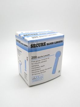 MANILA, PH - SEPT 25 - Secure blood sterile lancets on September 25, 2020 in Manila, Philippines.