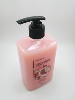 MANILA, PH - SEPT 25 - Watsons tropical berry and coconut scented cream liquid hand soap on September 25, 2020 in Manila, Philippines.