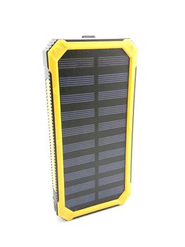 Solar power powerbank charger use to charge low to empty battery of smartphone