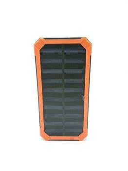 Solar power powerbank charger use to charge low to empty battery of smartphone