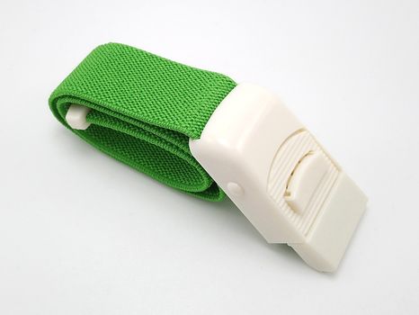Green adjustable and stretchable fabric belt use to fasten things