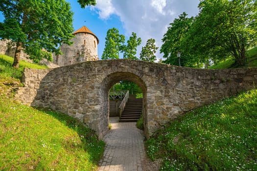 Ruins of an old castle in Cesis, Latvia