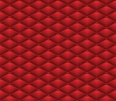 Button Red Leather seamless pattern. Abstract Luxury background vector illustration.