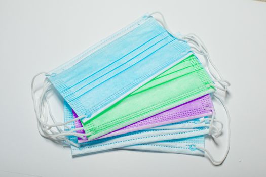 Face mask in colors stock photo
