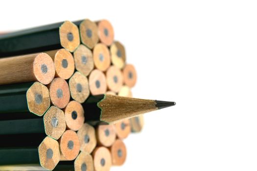 Pencils is an instrument for writing or drawing, consisting of a thin stick of graphite or a similar substance enclosed in a long thin piece of wood or fixed in a metal or plastic case.