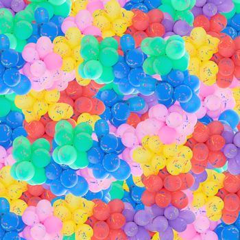 Group of multi colored balloons for decoration in celebrations of various important days textured background.