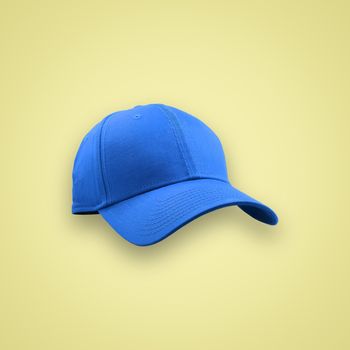 Fashion and sports grey cap isolated on beautiful pastel color background, with clipping path.