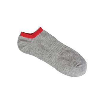 Gray short sport sock isolated on white background.