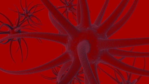 3D illustration of a virus particle. Closeup of a virus structure against clear background with copy space for text
