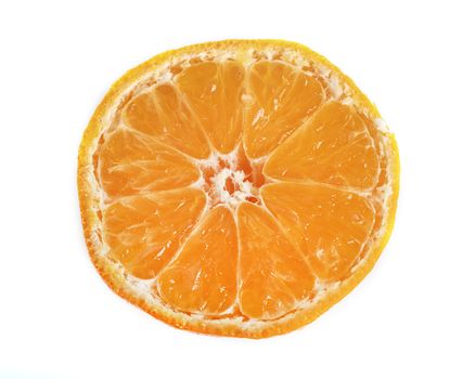 delicious Clementine in front of white background