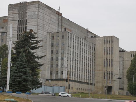 Dnipro, Ukraine - September 29, 2020: casual view on the streets architecture and building style at city center