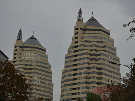 Dnipro, Ukraine - September 29, 2020: casual view on the streets architecture and building style at city center