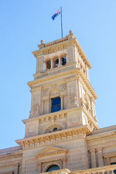 The grounds of Werribee Mansion on a clear spring day in Werribee, Victoria, Australia