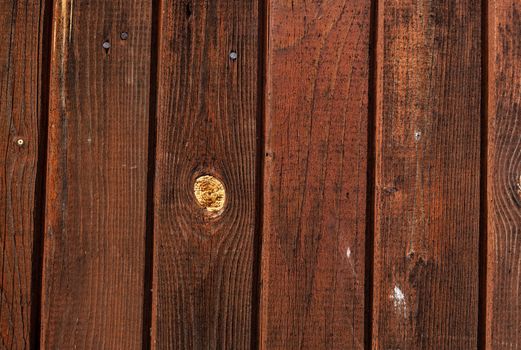 Old brown natural rustic wood background with vertical wooden boards. Space for text.