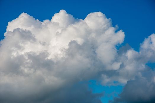 beautiful blue sky with white clouds in autumn UK