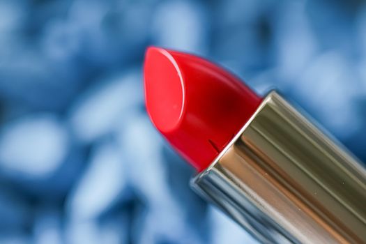 Red lipstick closeup, luxury make-up and beauty cosmetics