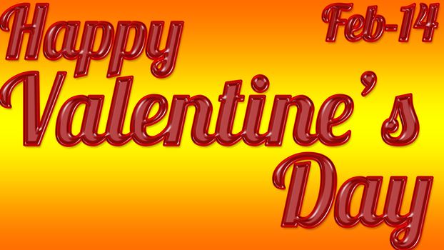 Happy Valentines Day typography poster with lovely calligraphy text, isolated on colored background.