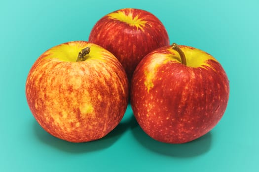 Group of red apples isolated