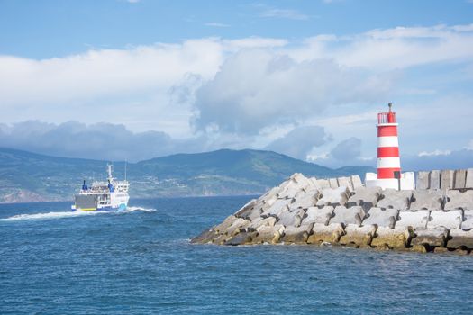 Walk on the Azores archipelago. Discovery of the island of Pico, Azores. Portugal. Madalena