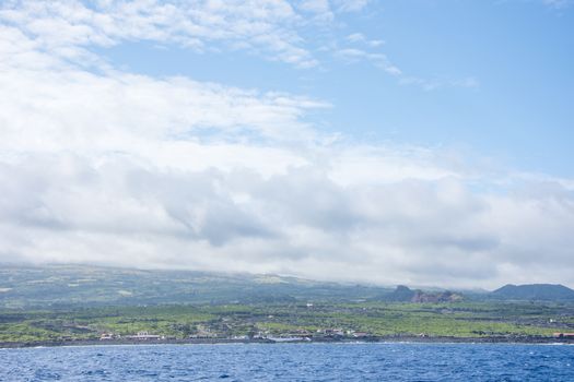 Walk on the Azores archipelago. Discovery of the island of Pico, Azores. Portugal. Madalena