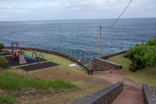 Walk on the Azores archipelago. Discovery of the island of sao jorge, Azores. Portugal , Velas