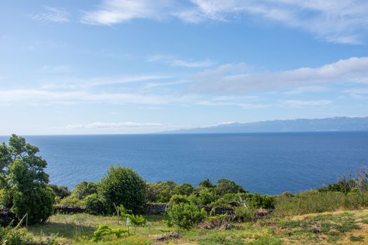 Walk on the Azores archipelago. Discovery of the island of sao jorge, Azores. Portugal , Velas