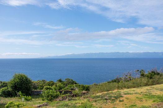 Walk on the Azores archipelago. Discovery of the island of sao jorge, Azores. Portugal , Velas