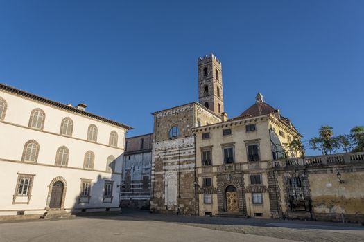 Lucca, Umbria, Italy. Lucca appears like a ghost city during the covid 19 emergency lockdown