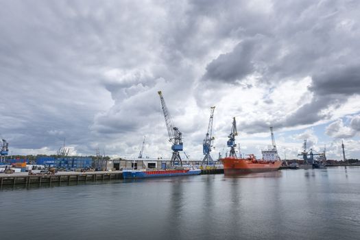 activity in the harbour of rotterdam, Netherlands