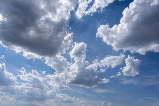 blue sky background with white clouds in italy