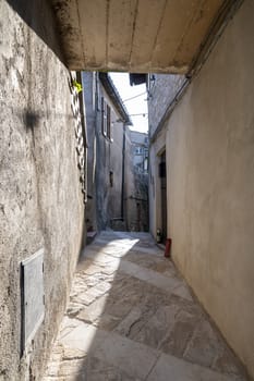 miranda,italy october 01 2020:architecture of alleys, squares and buildings in the town of Miranda in the province of Terni