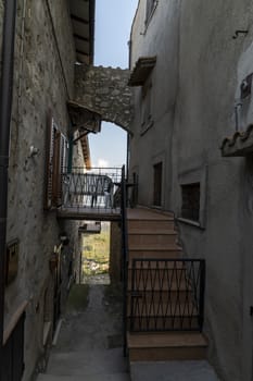 miranda,italy october 01 2020:architecture of alleys, squares and buildings in the town of Miranda in the province of Terni