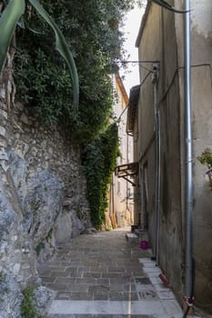 miranda,italy october 01 2020:architecture of alleys, squares and buildings in the town of Miranda in the province of Terni