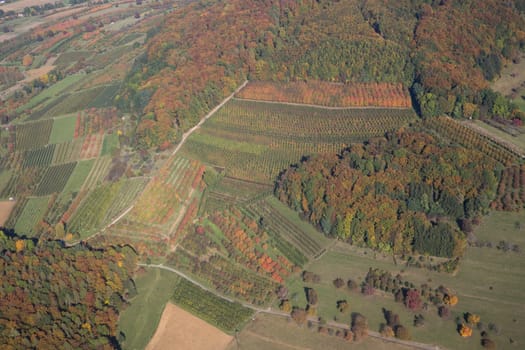 Aerial view of the Black Forest during autumn in Baden-Wurttemberg in Southern Germany.