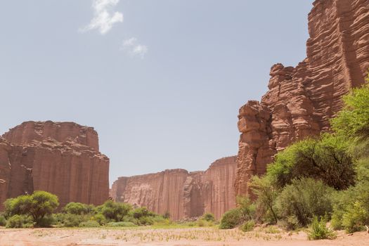 Photograph of rock formations at Talampaya National Park in Argentina.