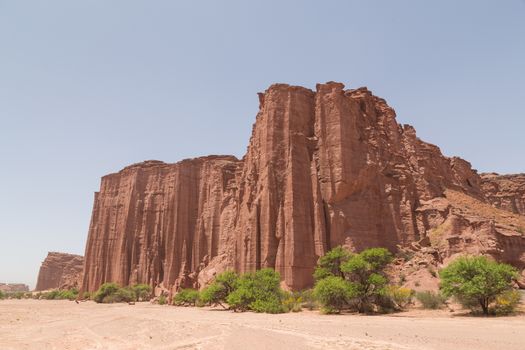 Photograph of rock formations at Talampaya National Park in Argentina.