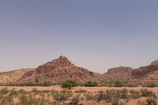 Photograph of rock formations at Talampaya National Park in Argentina.